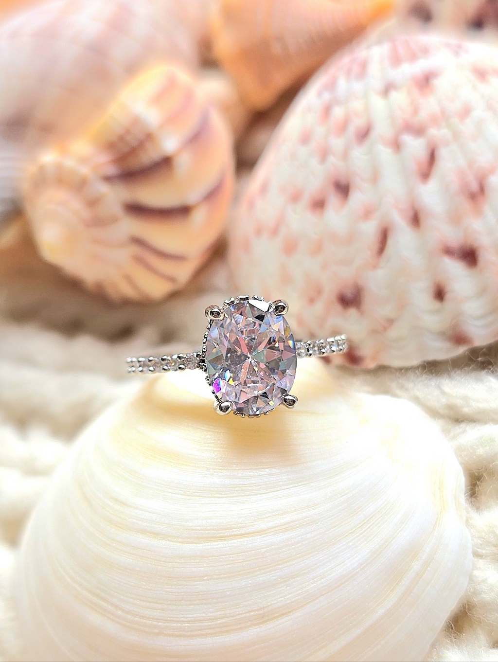 35 Ct Simulated Diamond Ring